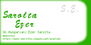 sarolta ezer business card